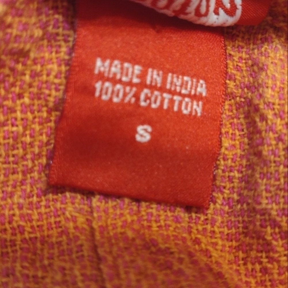 toofan women's orange cotton top size (S) - Picture 11 of 13